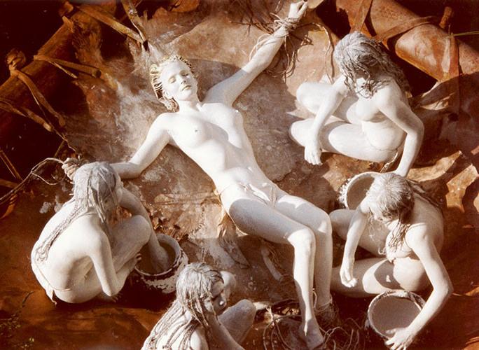 16P Bo Derek posing all naked in water and nude movie captures