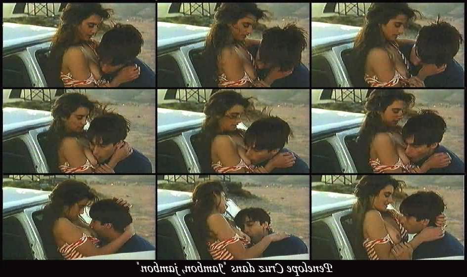 16P Penelope Cruz nude movie scenes and see thru paparazzi pics