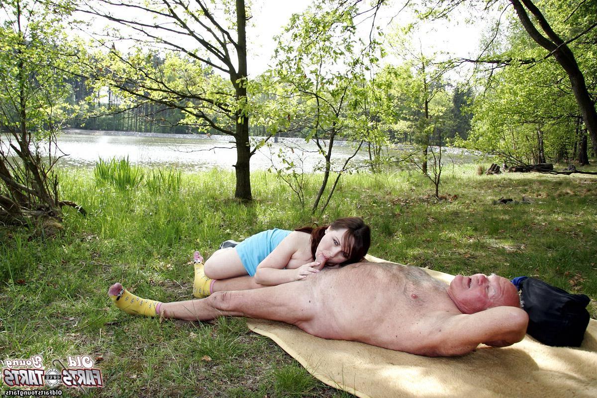 12P BBW teenage brunette gets fucked by a grandpa