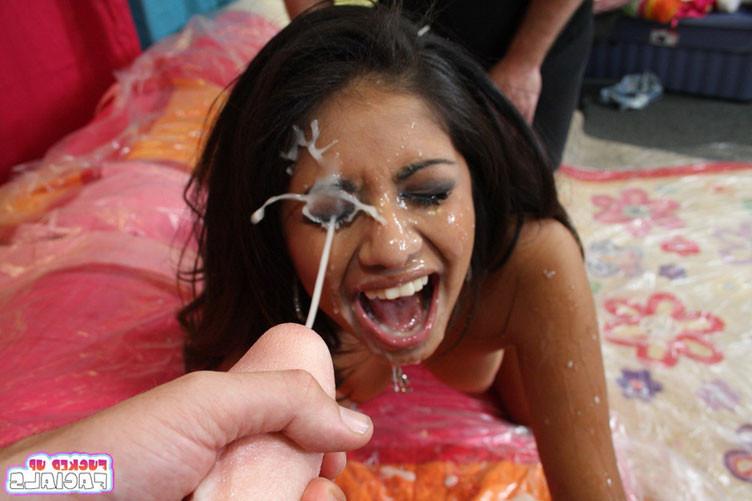 17P Latina in pink lingerie hardcore bukkake facial fetish orgy