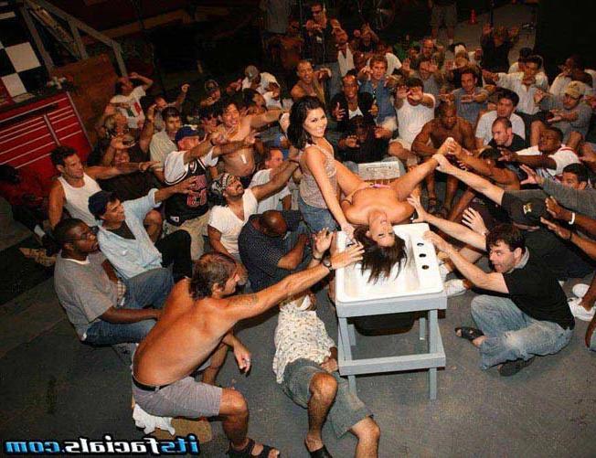 17P Nice tits brunette babe hardcore bukkake cumshot fetish