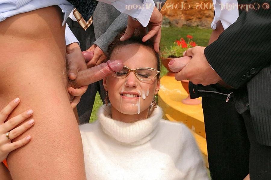 15P Outdoor gangbang orgy of massive flying cum facial