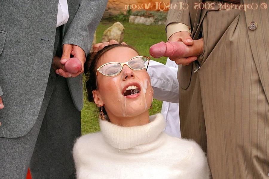 15P Outdoor gangbang orgy of massive flying cum facial