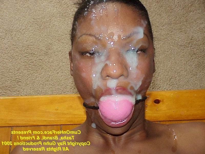 16P Black girl getting a messy facial