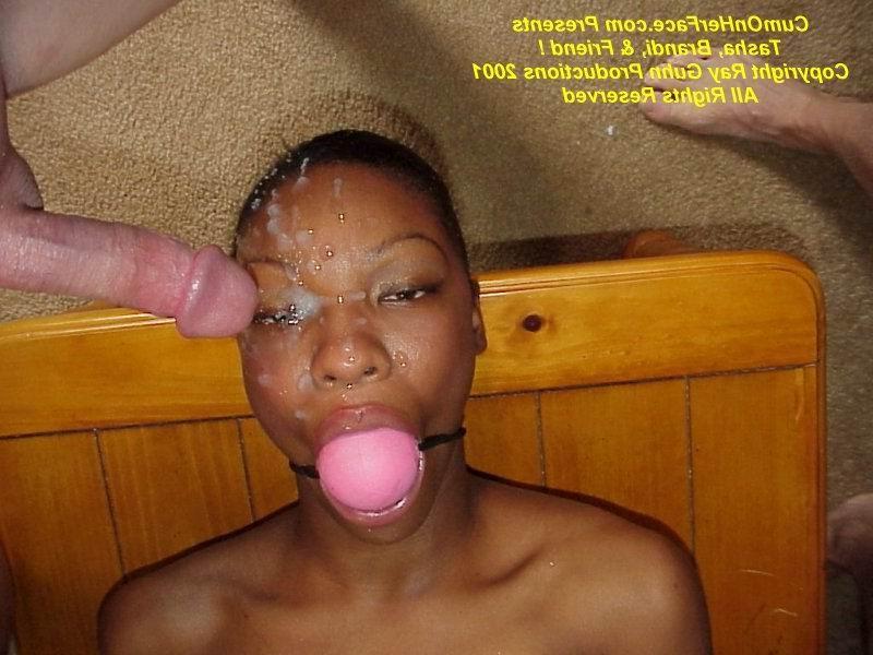 16P Black girl getting a messy facial