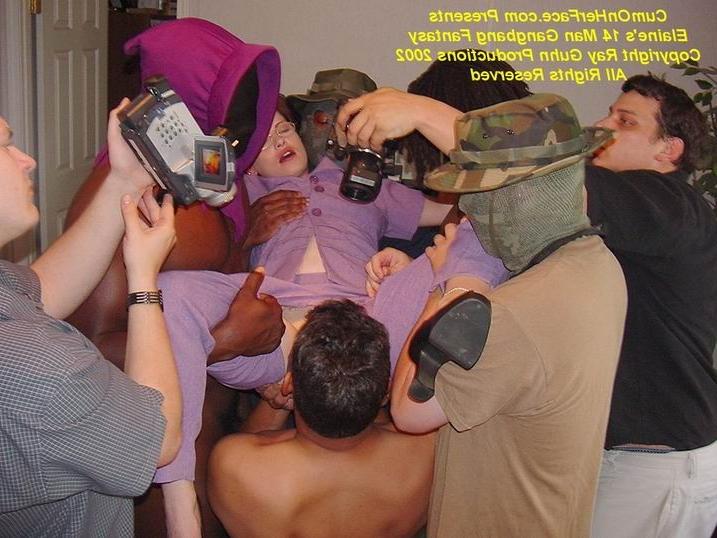 16P Mature babe gangbang cumshot