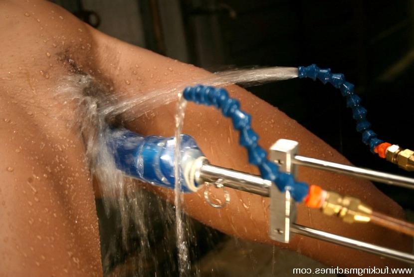 15P Marie Luv machine fucked while water jets blast her clit