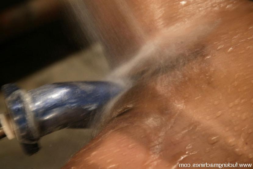15P Marie Luv machine fucked while water jets blast her clit
