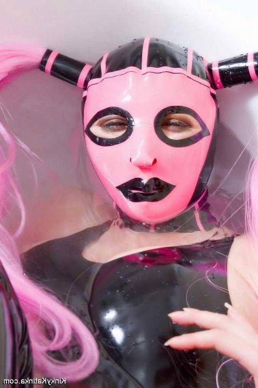 16P Two girls in latex taking a bath