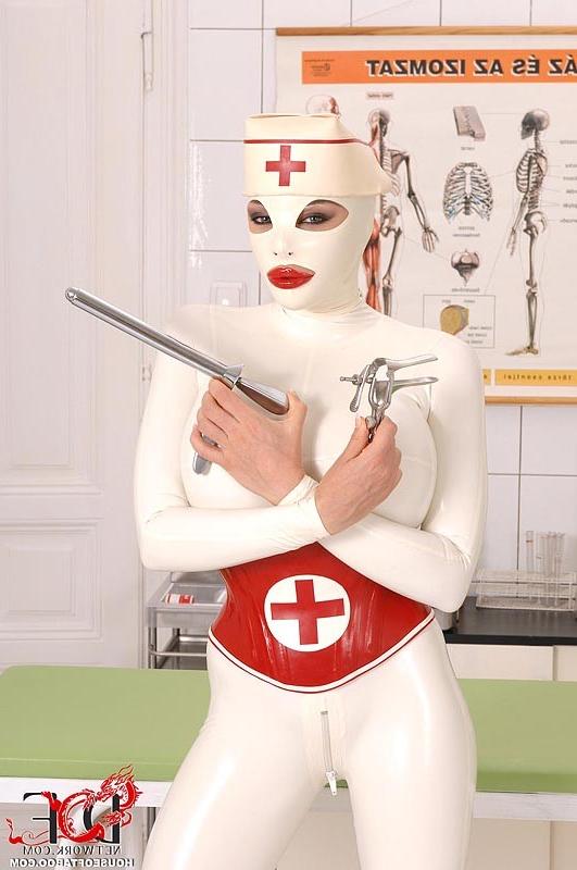 16P Clanddi Jinkcego latex nurse goes wild in clinic on Latex Lucy