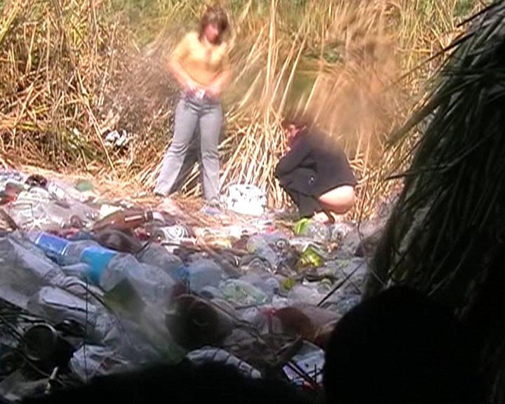 15P Several jolly chicks furtively filmed making a pee