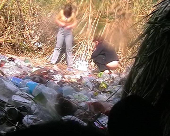 15P Several jolly chicks furtively filmed making a pee
