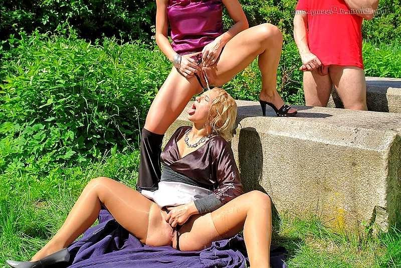 20P Kinky sexual urine games in the woods