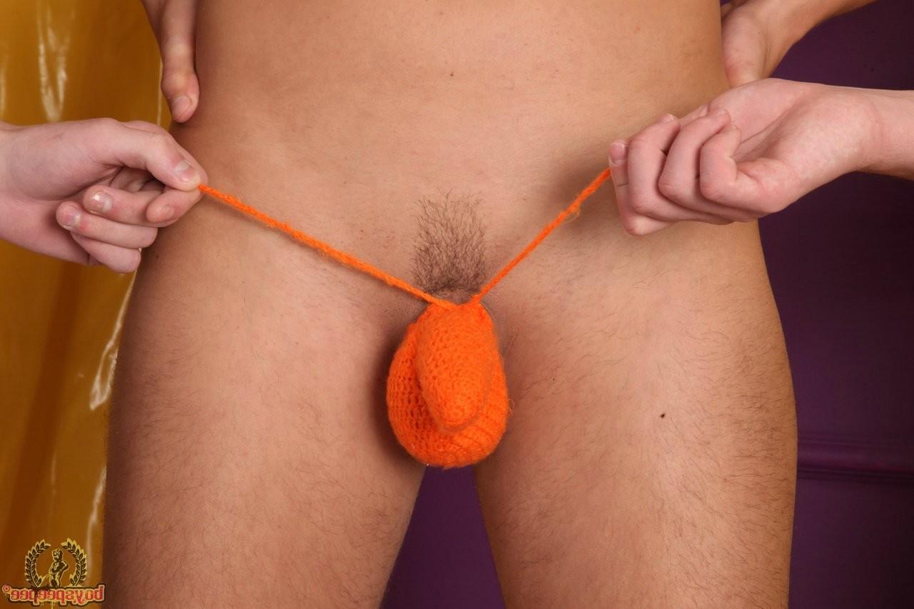 15P Small cock twink faced with two piss filled dicks