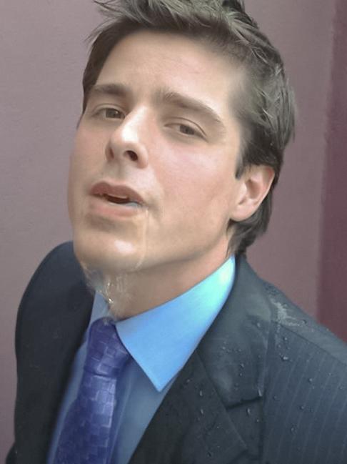 20P Two office fellows enjoy deep sucking and pissing onto a face