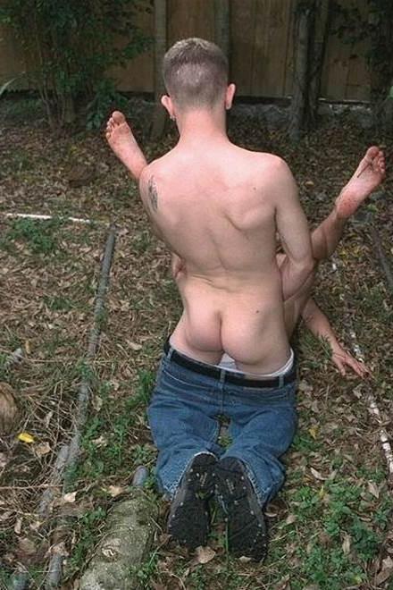 20P Two blond virgin twinks backyard sucking and screwing delight