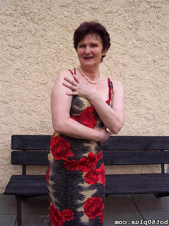 18P horny brunette granny gets banged hard by a young amateur stud