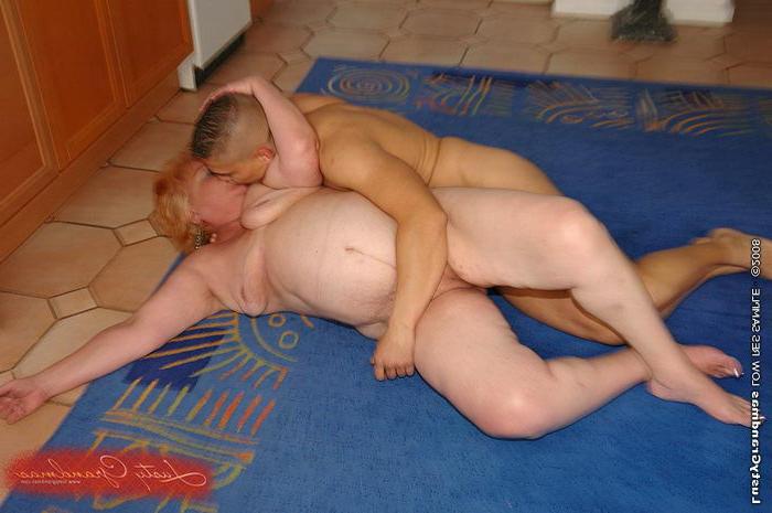 16P Slutty redhead granny getting a stiff young cock