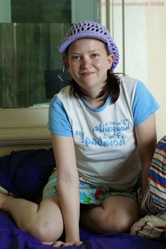 16P Glynn shows her unshaved pussy
