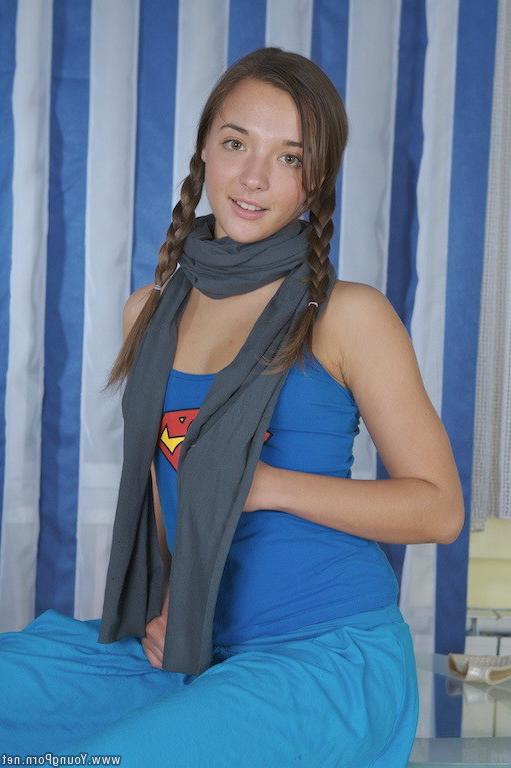 15P Teen supergirl toying with vibrator