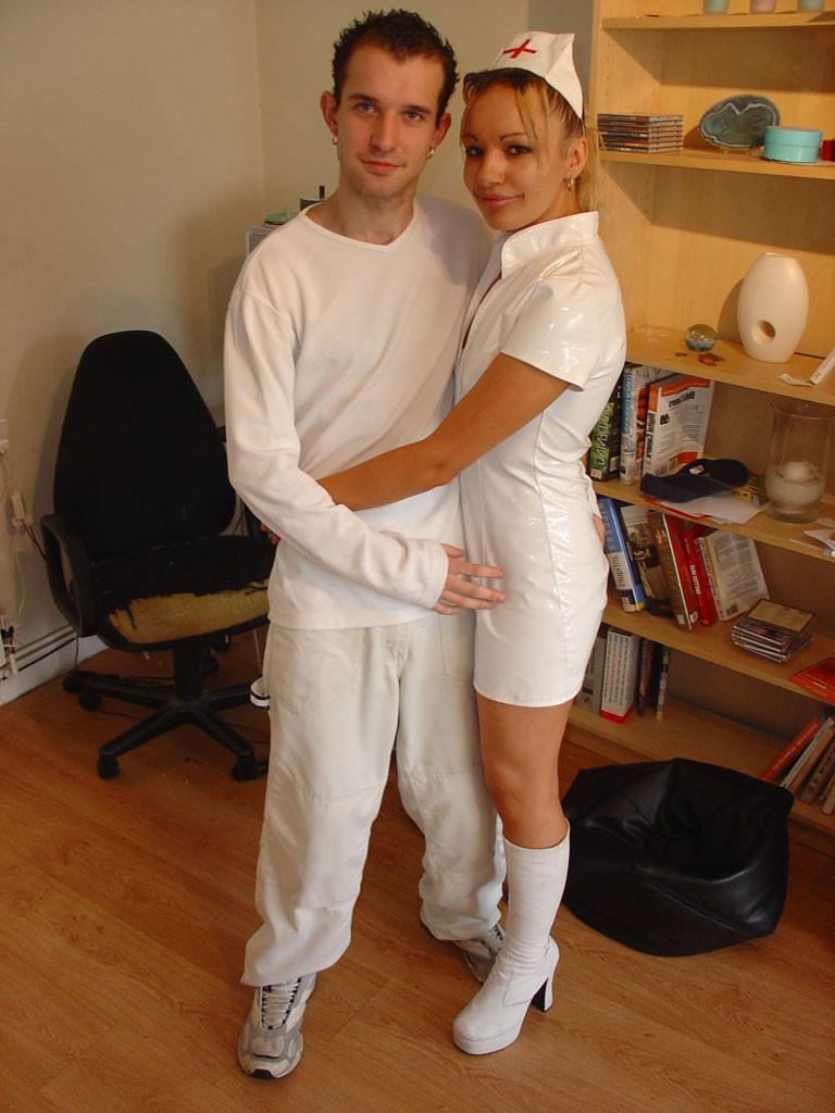15P Nurse happily takes care of her hubby on film
