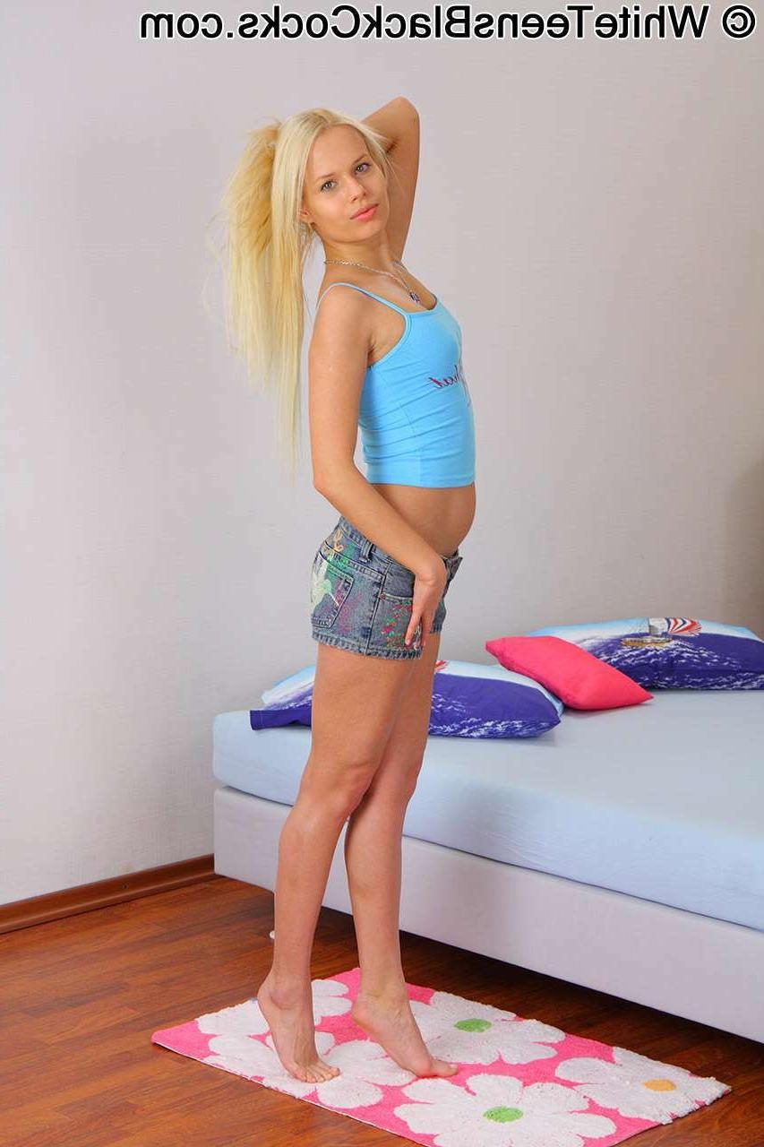 16P Blonde teen sucking and fucking black dick