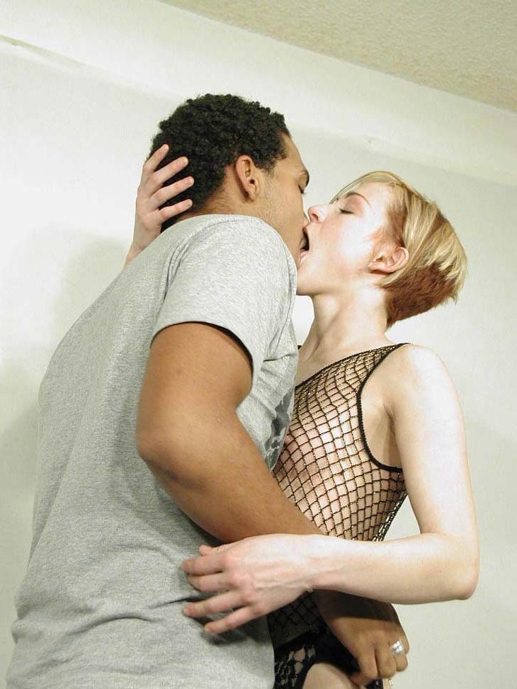 20P Naked horny blonde babe loves riding a hard black cock