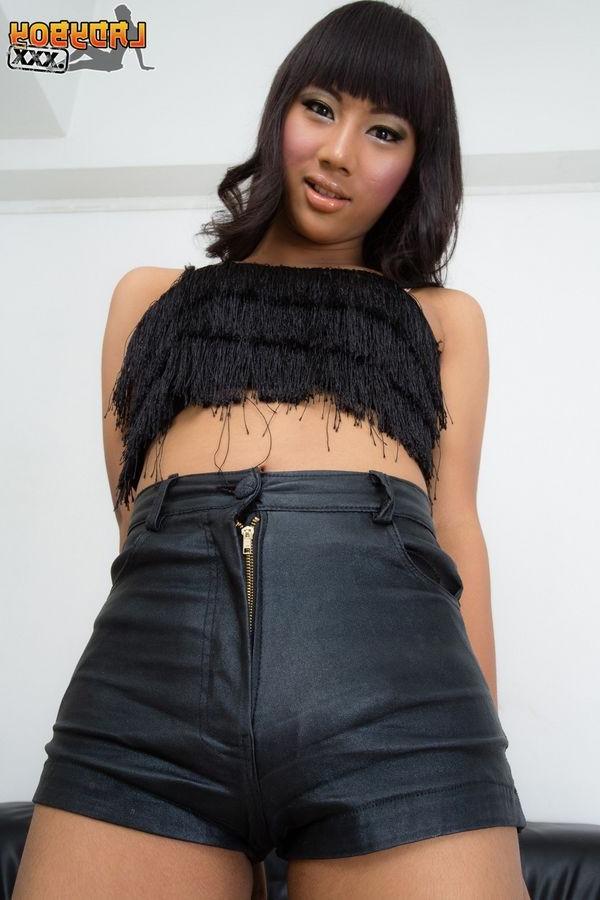 12P Stiff And Sexy Asian Ladyboy Strokes Her Stiff Cock