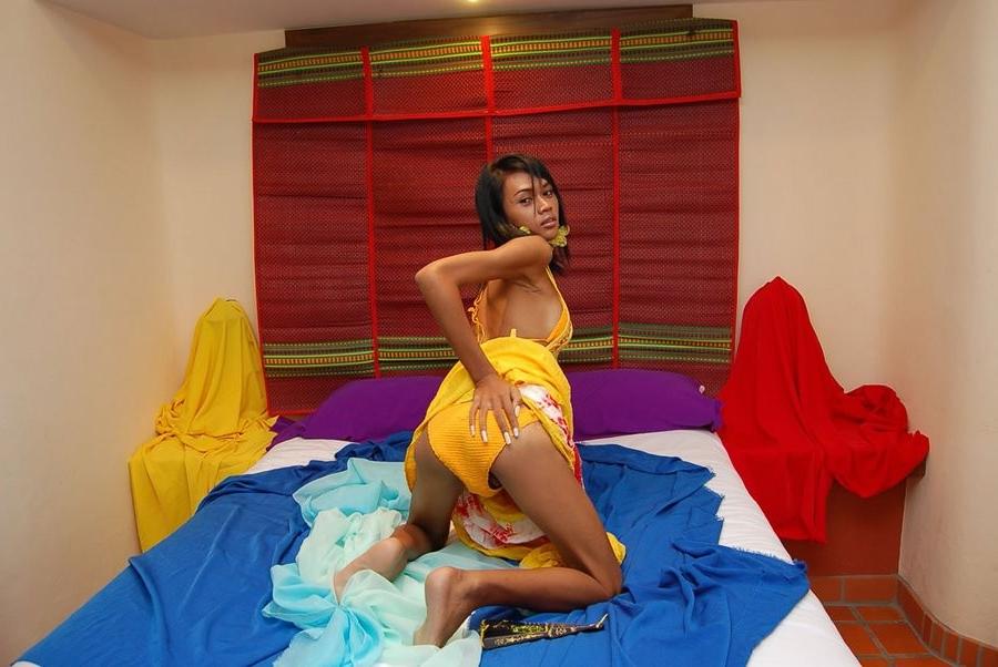 15P Well Hung Asian Tgirl Mint Shows Off Her Famous Cock