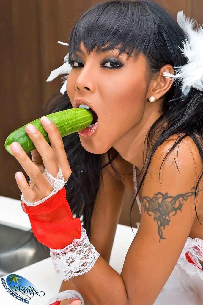16P Ladyboy being a  very sexy dirty maid