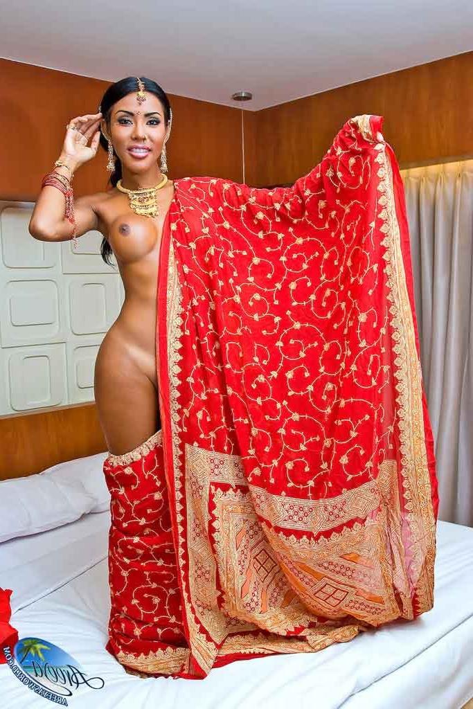16P Ladyboy Areeya dressed as a Indian godess