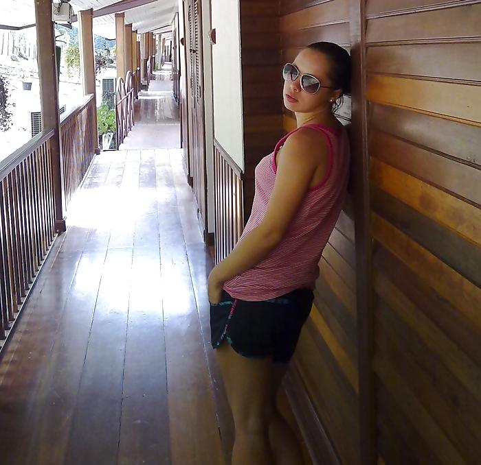11P Petite Brunette on Vacation