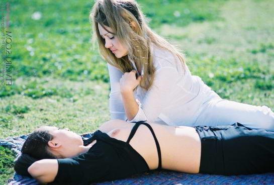 20P lesbian couple touching and rubbing