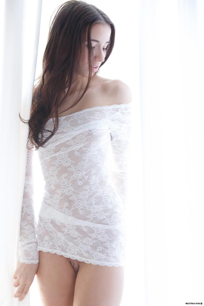 17P Slender small tits teen Belle playing with vibrator in sexy erotica