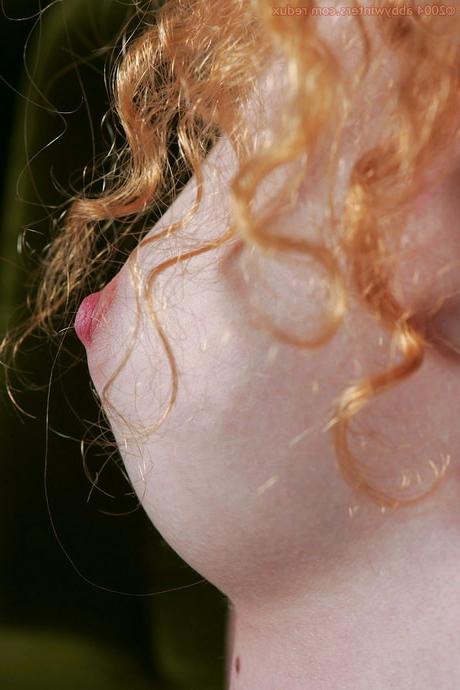 15P Redhead Ozzie With Perfect Nipples And A Hairy Pussy