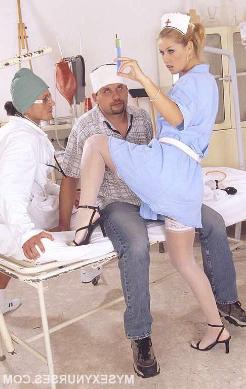 16P nurse babe fucking in threesome group sex