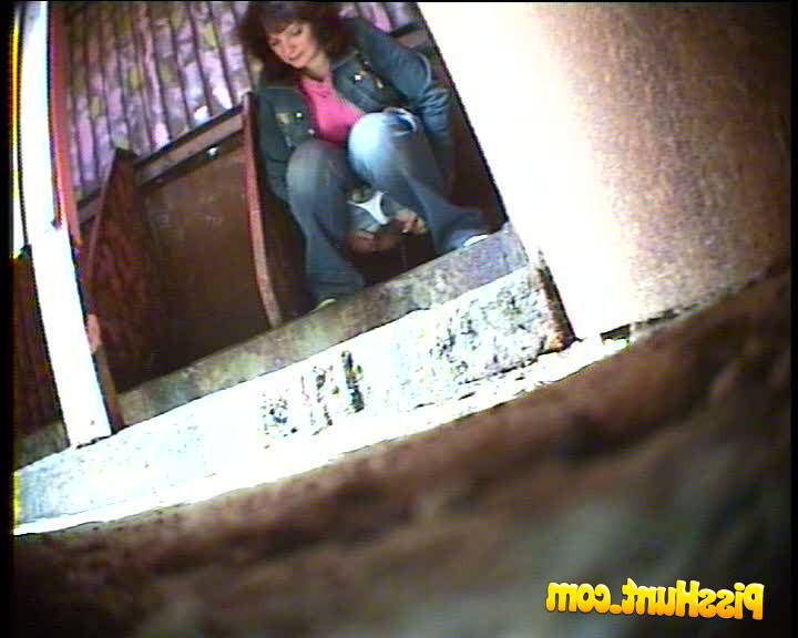 14P Pissing chick get busted and filmed in park loo