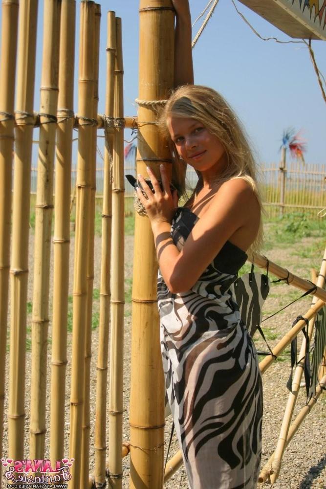 15P Dick hardening teen Lana gets naughty on summer vacation