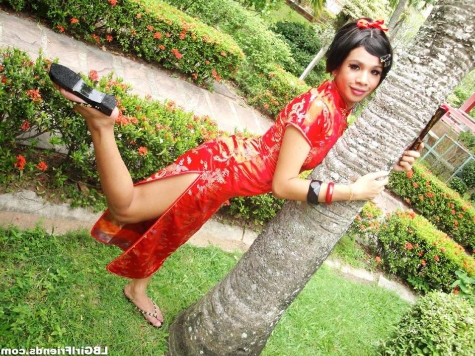 15P Sweet Ladyboy Girlfriend Exposing Her Cock