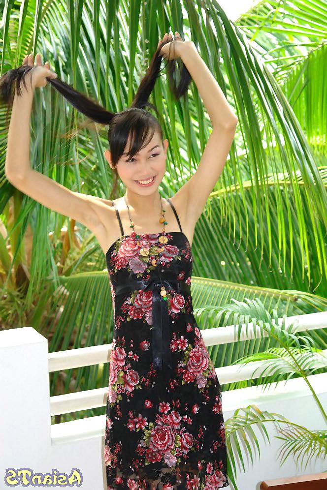 12P Cute petite asian ladyboy gets hard and shows off