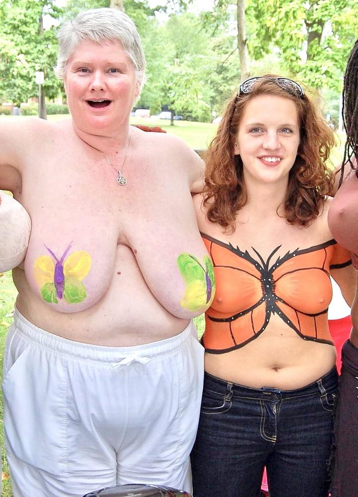 18P Nudist Granny Shows off Nice Huge Tits