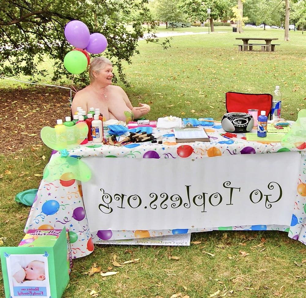 18P Nudist Granny Shows off Nice Huge Tits