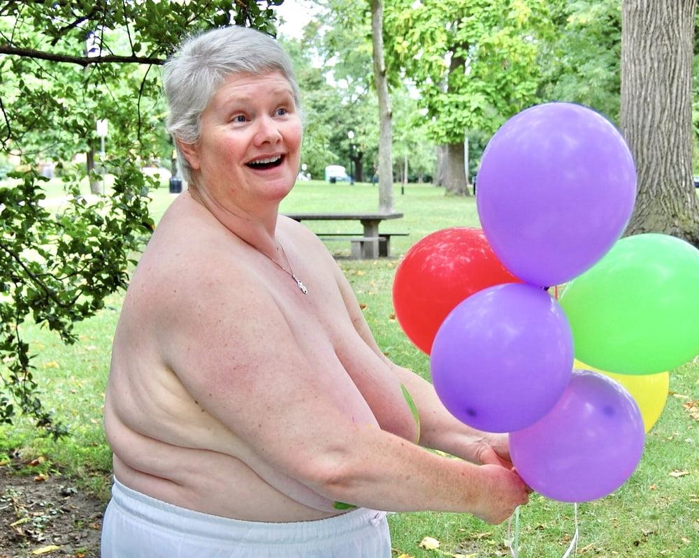 18P Nudist Granny Shows off Nice Huge Tits