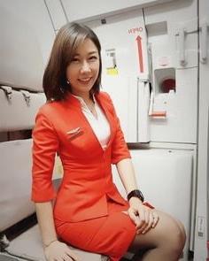 25P Asian air hostess