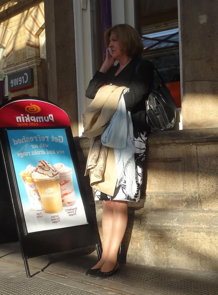 16P Street Pantyhose - Tan Pantyhose Granny