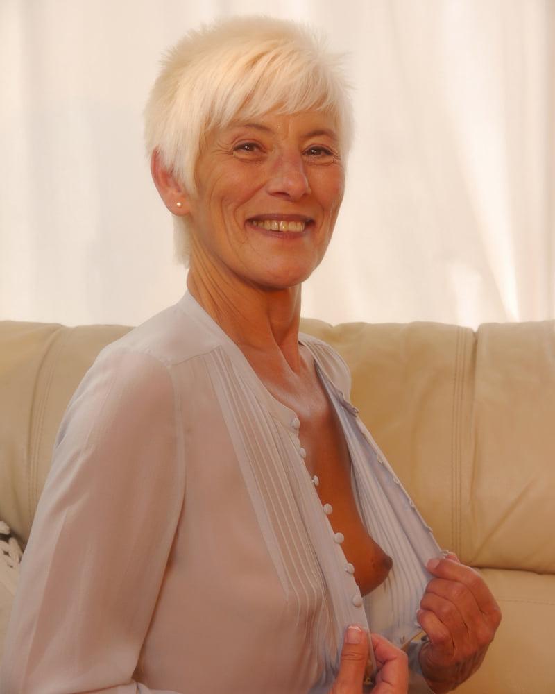 10P Elegant white haired granny