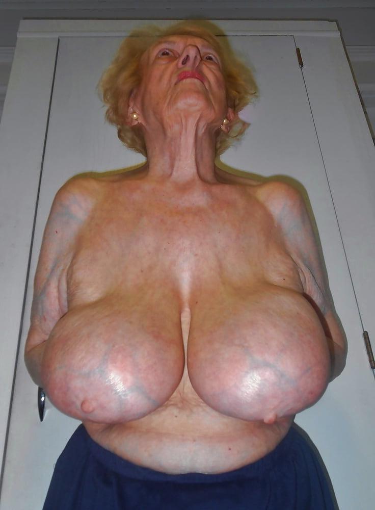 25P Beautiful Very old huge titted granny