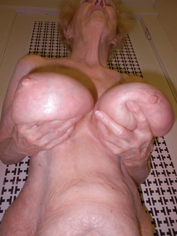 25P Beautiful Very old huge titted granny