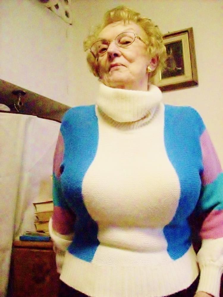 25P Beautiful Very old huge titted granny