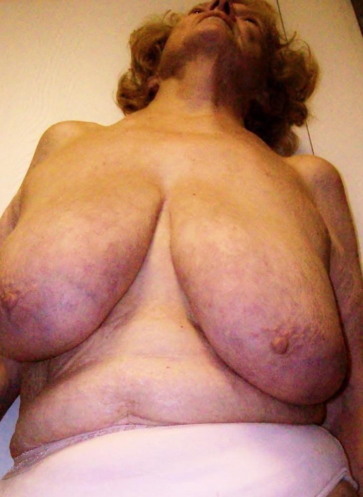 25P Beautiful Very old huge titted granny